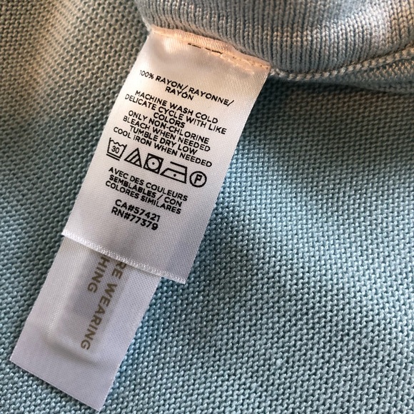 Ann Taylor Black Label V-neck Poncho.  Light Blue.  Size XS/S - Picture 8 of 10